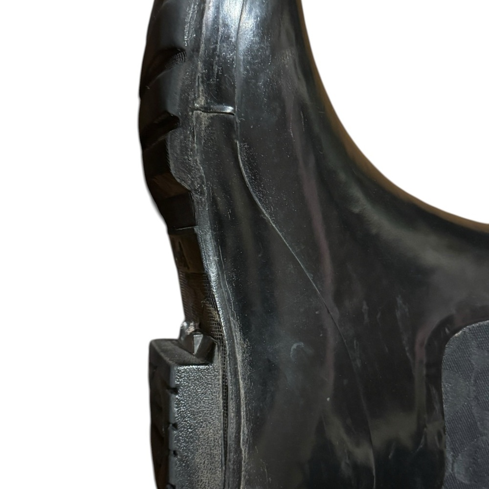 Vintage Coach Black Signature Tall Rain Boots - Classic Style - Picture 10 of 12